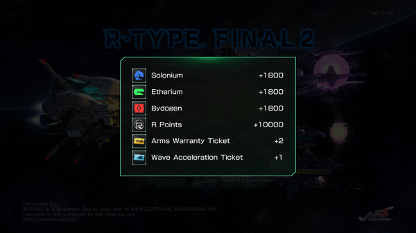 R-Type Final 2 - New Pilot Support Pack