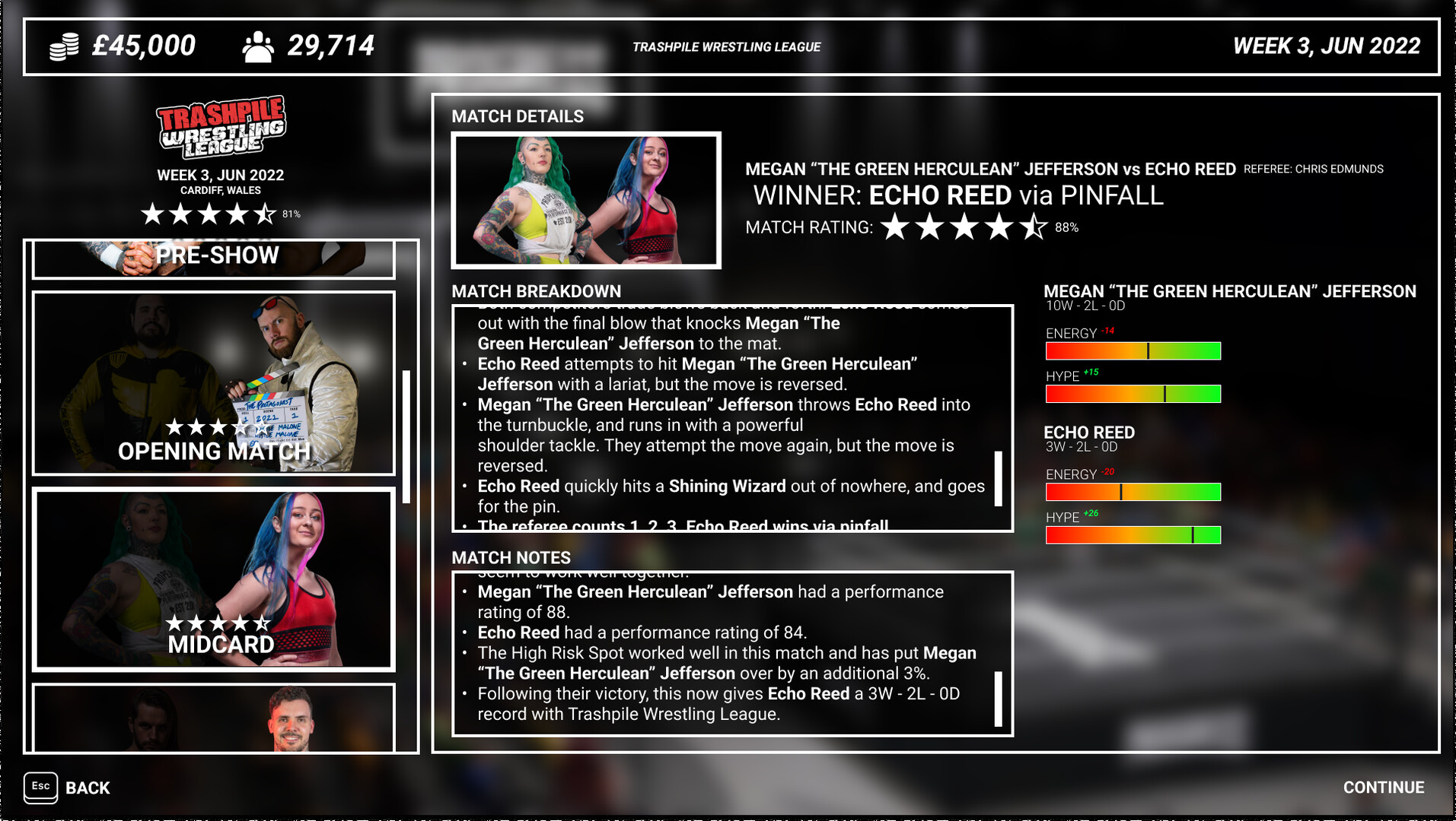 Main Event: Wrestling Manager screenshot #5