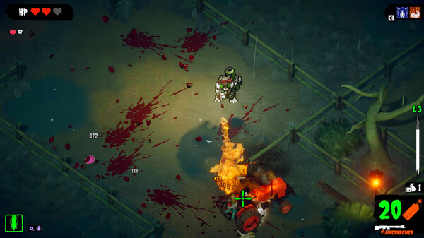 Screenshot of Cats Kill Zombies gameplay showing in-action mechanics