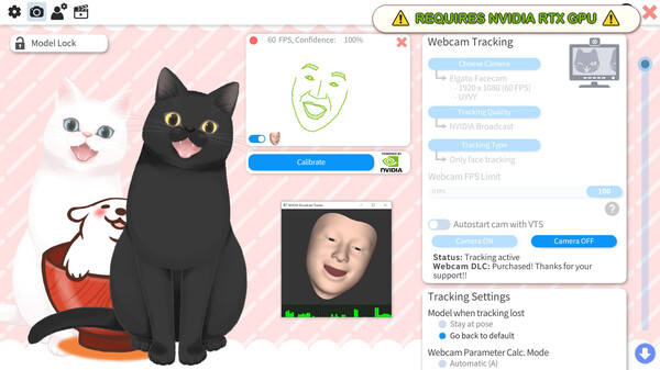 VTube Studio - NVIDIA Broadcast Tracker