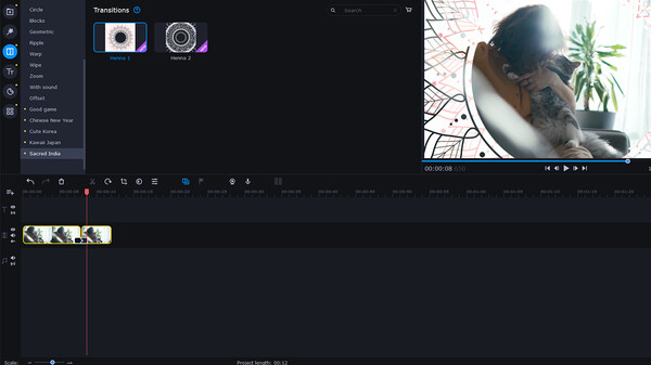 Screenshot z Movavi Video Suite 2023 - Eastern World Set Screenshot z Movavi Video Suite 2023 - Eastern World Set