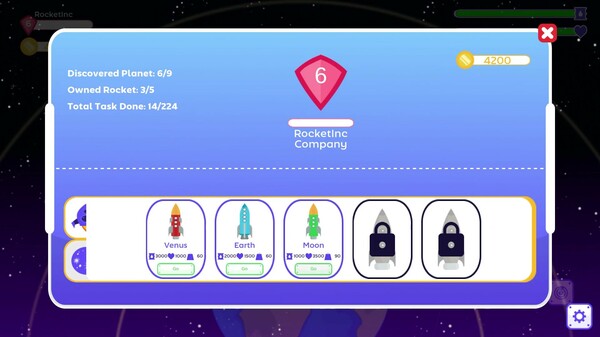Screenshot z Rocket Inc