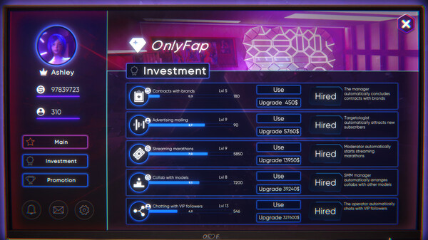 Screenshot z OnlyFap Simulator 3 