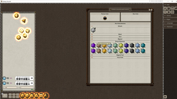 Fantasy Grounds - Ring of Elements Dice Pack