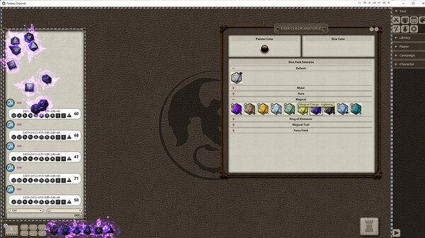 Screenshot z Fantasy Grounds - Magical Dice Pack