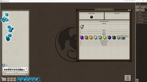 Screenshot z Fantasy Grounds - Magical Dice Pack