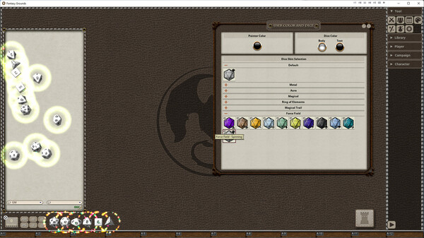 Screenshot z Fantasy Grounds - Force Field Dice Pack