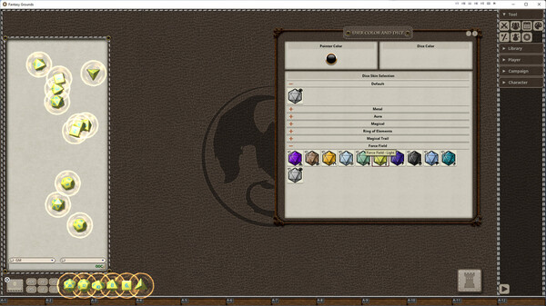 Screenshot z Fantasy Grounds - Force Field Dice Pack