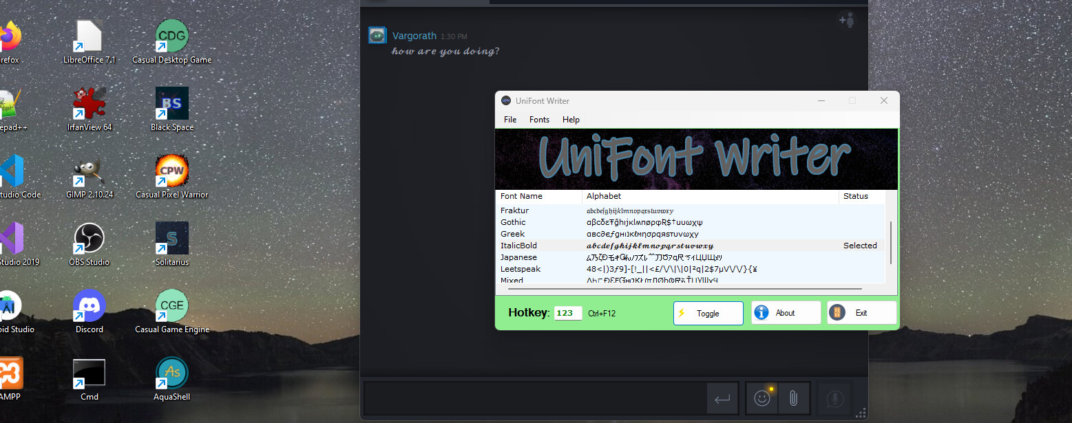 UniFont Writer screenshot 3