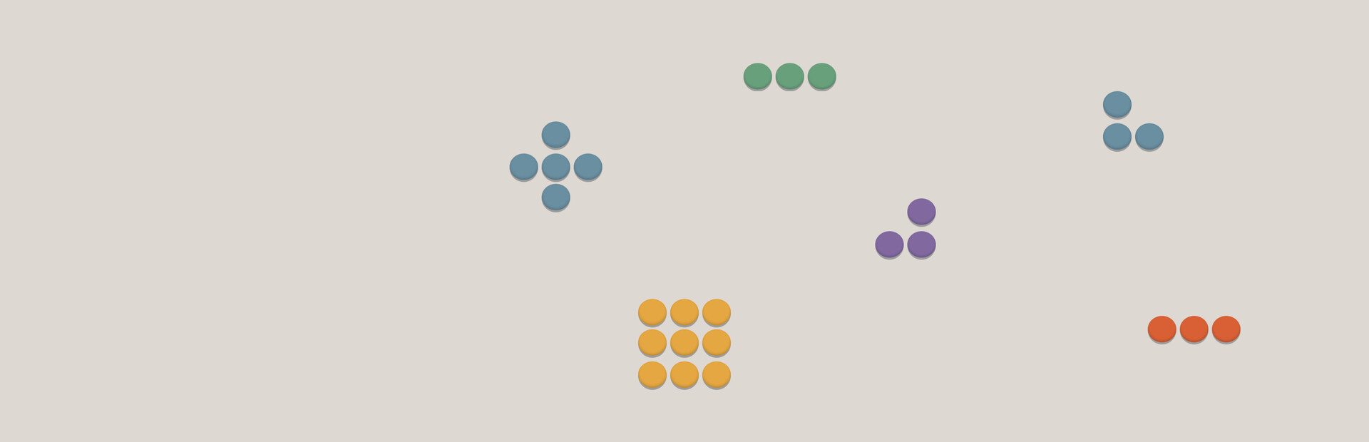 Dots in line