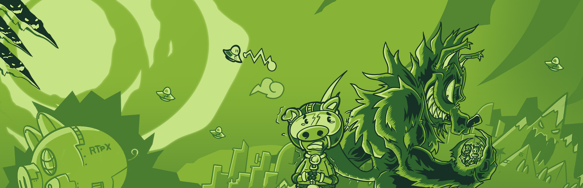 PigShip and the Giant Wolf