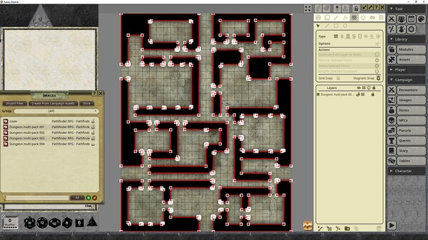 Fantasy Grounds - Pathfinder RPG - Pathfinder Flip-Mat - Dungeons Multi-Pack