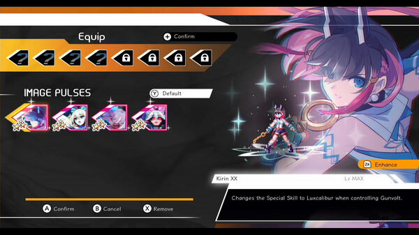 Screenshot z Azure Striker GUNVOLT 3 - EX Image Pulses: Carrera, Gibril, and Milas pack Screenshot z Azure Striker GUNVOLT 3 - EX Image Pulses: Carrera, Gibril, and Milas pack