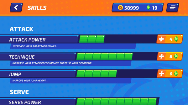 Screenshot z Volleyball Challenge