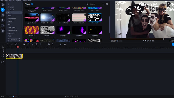 Movavi Video Editor Plus 2022 - Spooky Overlay Pack