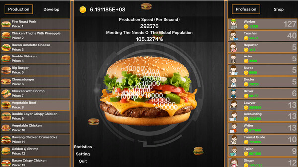 Idle Hamburgers Save the World screenshot 5