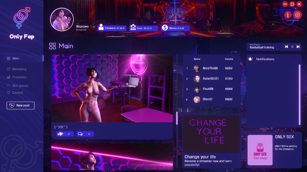 Screenshot z OnlyFap Simulator  4 