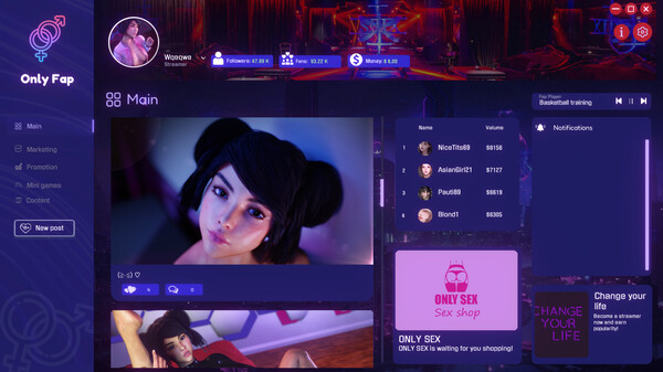 Screenshot z OnlyFap Simulator  4 