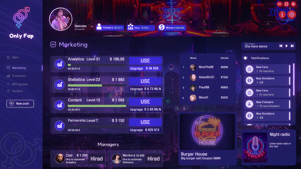 Screenshot z OnlyFap Simulator  4 