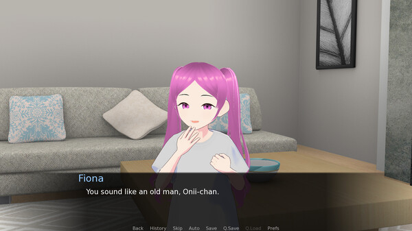 Screenshot of My Little Sister Fiona gameplay showing in-action mechanics