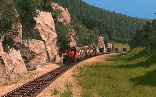 Screenshot z Trainz 2019 DLC - USA Route - Far Northern Mountains