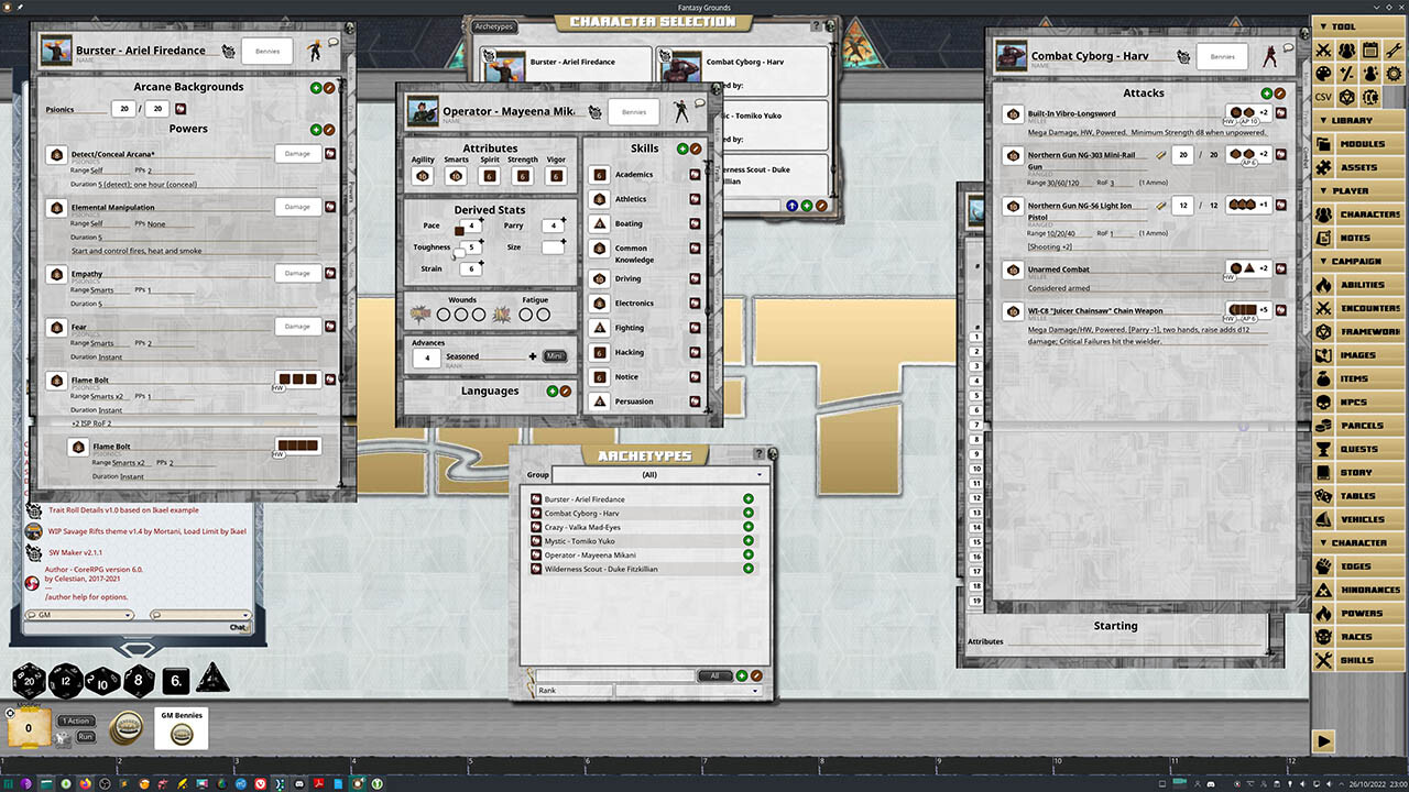 Fantasy Grounds - Savage Rifts(R): The Tomorrow Legion Archetypes - Set 2 #SWADE screenshot 1