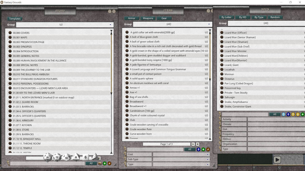 Fantasy Grounds - D&D Classics: U2 Danger at Dunwater (1E) Featured Screenshot #1