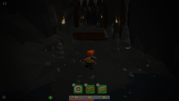 Screenshot of Boulder Escape gameplay showing in-action mechanics