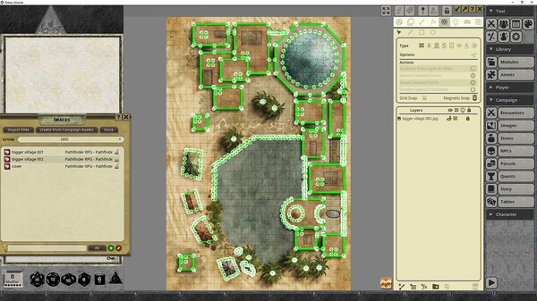 Fantasy Grounds - Pathfinder RPG - Pathfinder Flip-Mat - Bigger Village