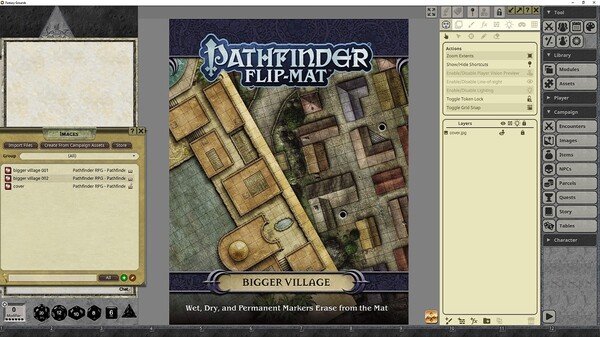 Fantasy Grounds - Pathfinder RPG - Pathfinder Flip-Mat - Bigger Village