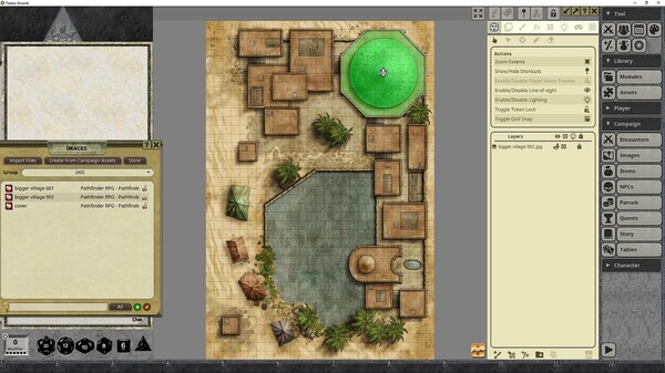 Fantasy Grounds - Pathfinder RPG - Pathfinder Flip-Mat - Bigger Village