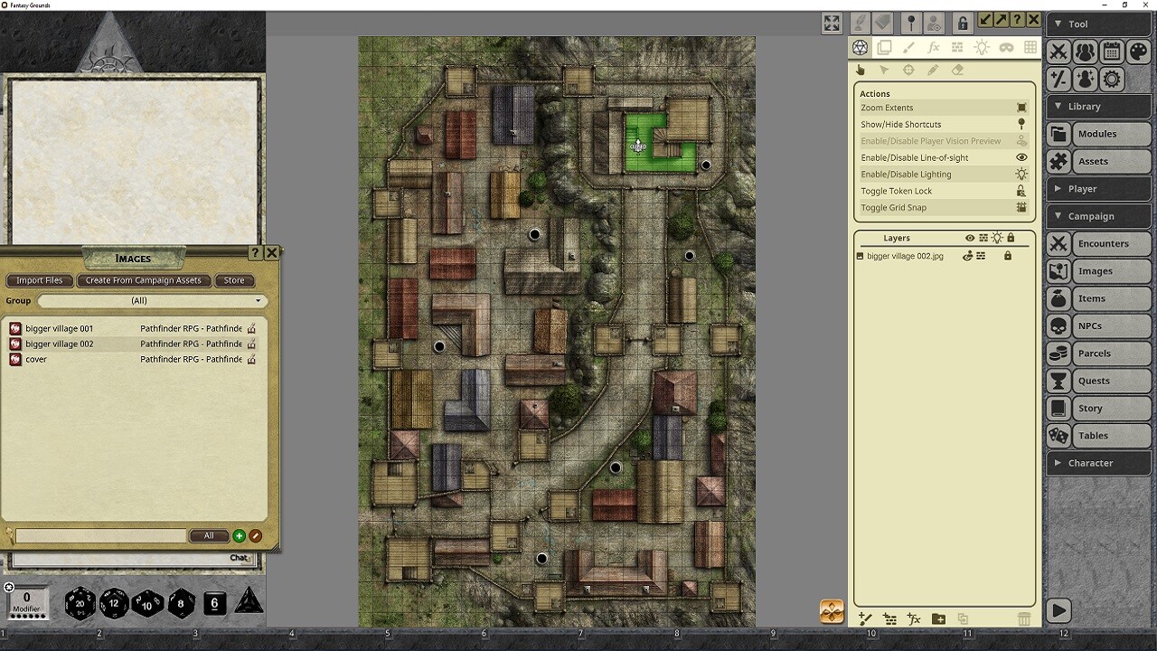 Fantasy Grounds - Pathfinder RPG - Pathfinder Flip-Mat - Bigger Villageのスクリーンショット 1