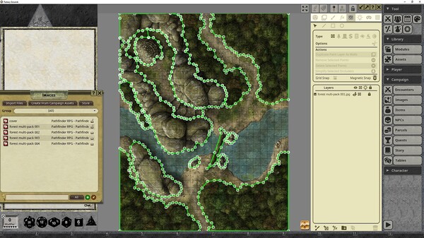 Fantasy Grounds - Pathfinder RPG - Pathfinder Flip-Mat - Forest Multi-Pack