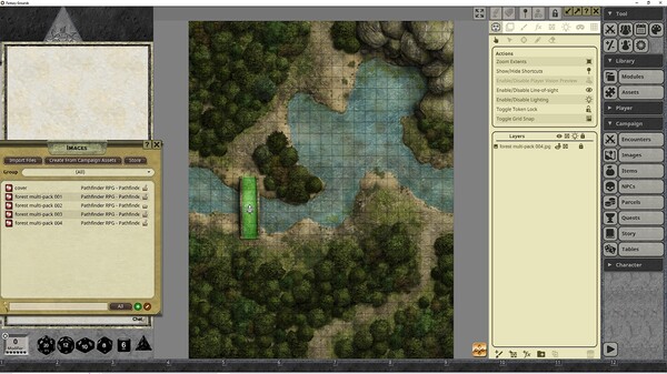 Fantasy Grounds - Pathfinder RPG - Pathfinder Flip-Mat - Forest Multi-Pack