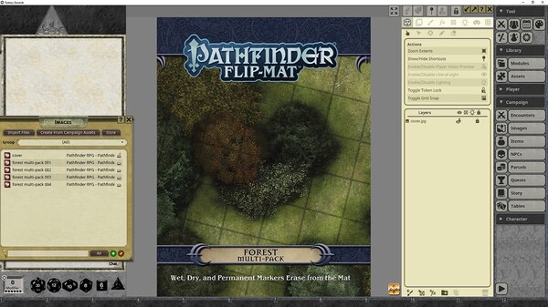 Fantasy Grounds - Pathfinder RPG - Pathfinder Flip-Mat - Forest Multi-Pack