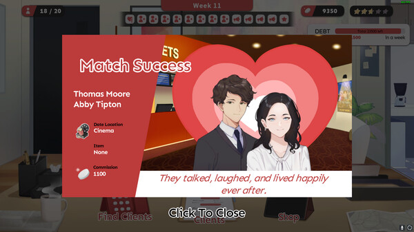 Screenshot z Matchmaker Agency