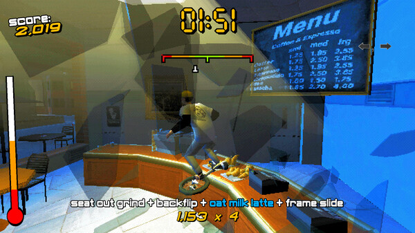 Screenshot of STREET UNI X gameplay showing in-action mechanics