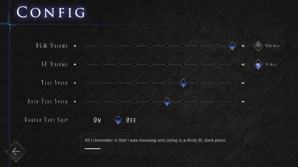 Screenshot z Tyrano Builder - Visual Novel GUI Pack #2 Color-Blue [kopanda UI]