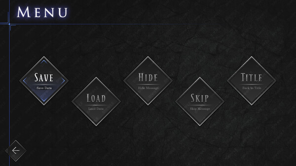 Screenshot z Tyrano Builder - Visual Novel GUI Pack #2 Color-Blue [kopanda UI]