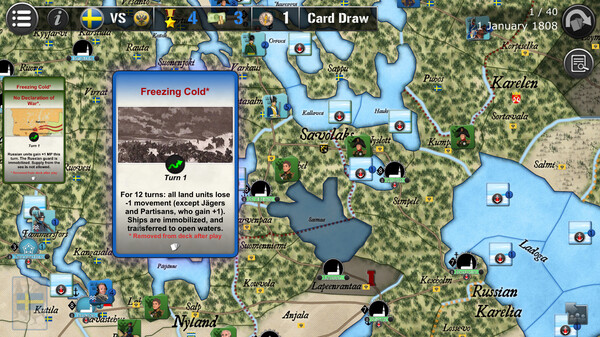 Screenshot z Wars Across The World: Finland 1808 Screenshot z Wars Across The World: Finland 1808