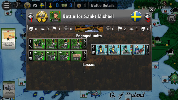 Screenshot z Wars Across The World: Finland 1808 Screenshot z Wars Across The World: Finland 1808