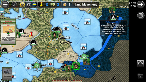 Screenshot z Wars Across The World: Finland 1808 Screenshot z Wars Across The World: Finland 1808