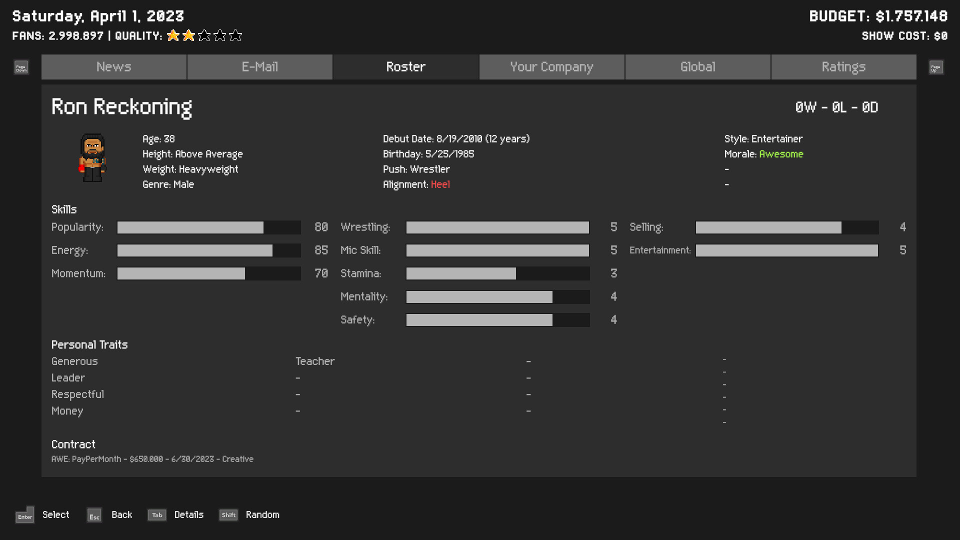 Wrestling Manager 2023 screenshot #2