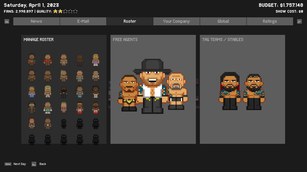 Скриншот 1 из игры Wrestling Manager 2023