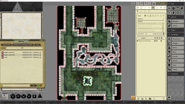 Fantasy Grounds - Pathfinder RPG - Pathfinder Flip-Mat - Bigger Sewer