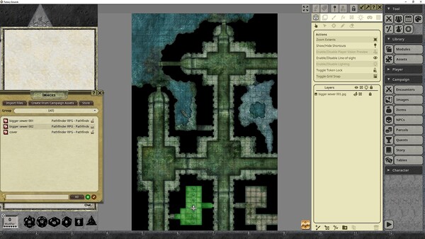 Fantasy Grounds - Pathfinder RPG - Pathfinder Flip-Mat - Bigger Sewer