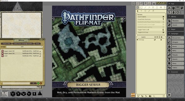 Fantasy Grounds - Pathfinder RPG - Pathfinder Flip-Mat - Bigger Sewer