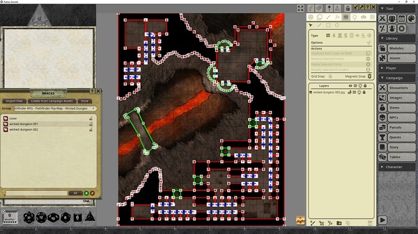 Fantasy Grounds - Pathfinder RPG - Pathfinder Flip-Mat: Wicked Dungeon