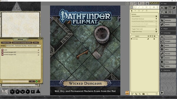 Fantasy Grounds - Pathfinder RPG - Pathfinder Flip-Mat: Wicked Dungeon