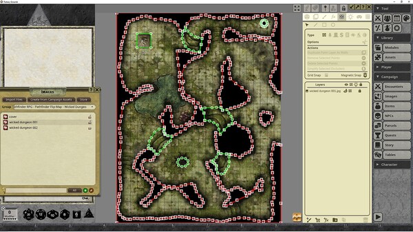 Fantasy Grounds - Pathfinder RPG - Pathfinder Flip-Mat: Wicked Dungeon